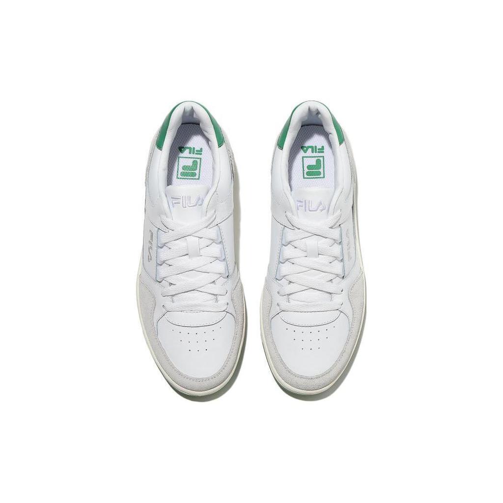 Fila Club LT Synthetic Leather Low Top Cushioning Abrasion Resistant Skateboard Shoes Unisex White Green Korean Style 1XM01960F_142