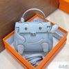 2025 / New Smiling Face Bag Premium Head Layer Cowhide Millennium Doll Mini Bag Cute Crossbody Bag