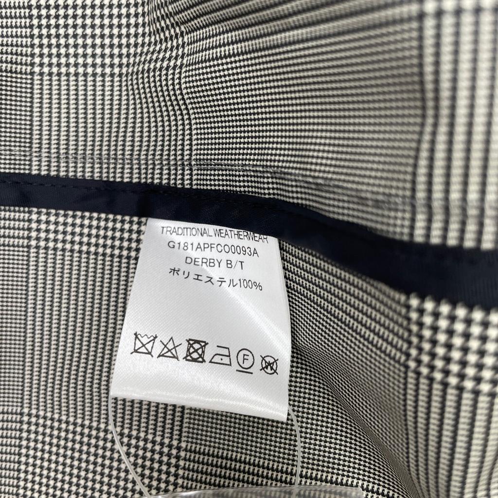 TRADITIONAL WEATHERWEAR 31255990437 Gray TWW Glen Check PE Soutien Collar Coat coat 40 Black x whiteUsed