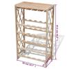 Casier à bouteilles - vidaXL - Bois de sapin - 25 bouteilles - 50 cm - Marron