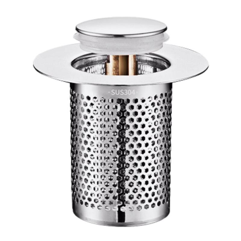 Bonde d'évier pop-up avec filtre à mailles et bouchon anti-odeurs