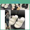 Stylish Women's Thick Sole Slippers Summer Casual One Strap Beach Sandals Available In Black And White