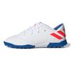 Messi 19.3 Turf J Abrasion Resistant Low Top Kids' Soccer Shoes White Blue Red Teenagers F99930