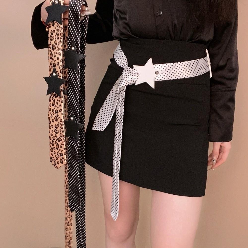 Elegant Leopard Print Scarf Spicy Girl Long Vintage Scarf Niche Design Scarf Hairband  Woman