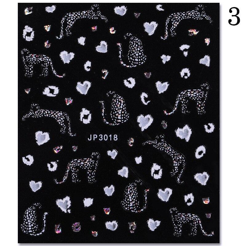 Abstract Line DIY Nail Stickers for Women Girls Nail Art Decorations Rose Gold Spring 3D Sliders for Manicure Nail Polish Decals