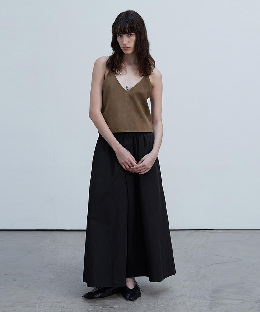 Beleudemaleu Suede V-Neck Bustier Top