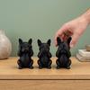 3pcs Nordic Minimalist Style Intelligent Dogs Statue Small Dog Sculpture Desktop Decoration