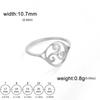 Vintage Triple Spiral Symbol Ring For Women Elegant Party Jewelry Gift