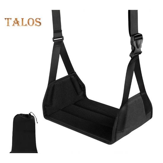 

Гамак для ног в самолете с удлиненным регулировочным ремнем, грузоподъемность 40 кг, переносной настольный гамак для ног, дорожный аксессуар чёрный