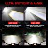White Yellow H4 Scooter Spotlights High Low Beam Dual Color DRL Beam Light  Road Safety