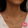 S925 Sterling Silver Multi-Size Round Broken Diamond Combination Three-Layer Stacked Necklace, With Perfect Neck Effect Necklace