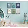 6Pcs Christian Themed Wall Art Boys Room Pictures Wall Decor Kids Bible Verse Posters Prints Artwork for Living Room Bedroom Nursery Home Decoration