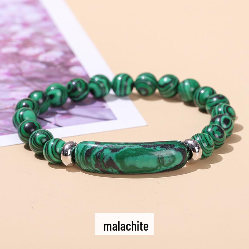 

Браслет из розового кварца, зеленого авантюрина и тигрового глаза - Simple Fashion Jewelry 8mm Long Tube 10*39mm