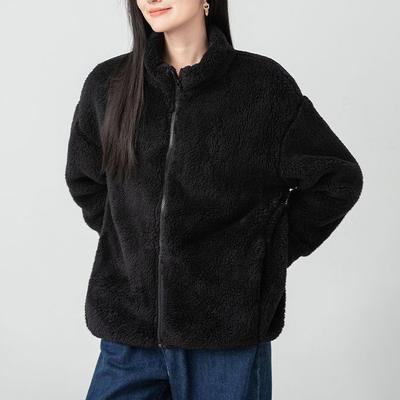 New Winter Cardigan Sweater Jacket Women's Zipper Casual Thickened Double-sided Solid Color Warm Top