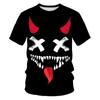 Summer Men's T-shirt 3D Print Tees Graffiti Painting Pattern Loose Round Neck Short Sleeve Tops Men