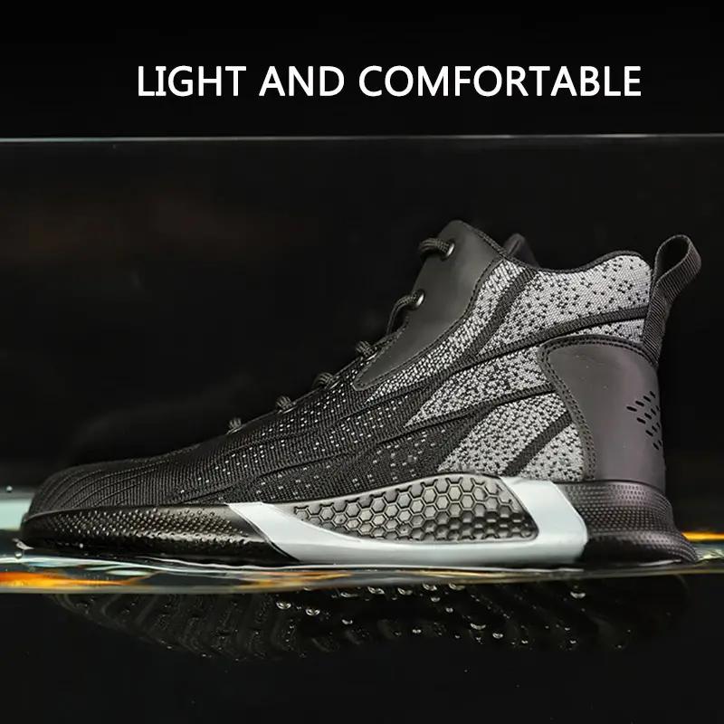 Steel Toe Safety Shoes Men Work Shoes Sneakers Lightweight Anti-Smash Anti-Puncture Safety Shoes Men Indestructible Mining Boots
