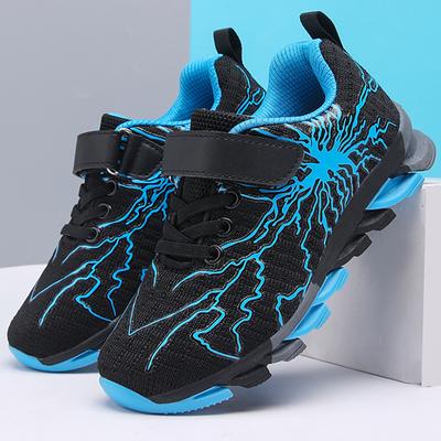 Unisex Kids Sneakers Summer Breathable Mesh Girls Sneakers Big Boys Sneakers Flying Woven Lightning Children's Sneakers