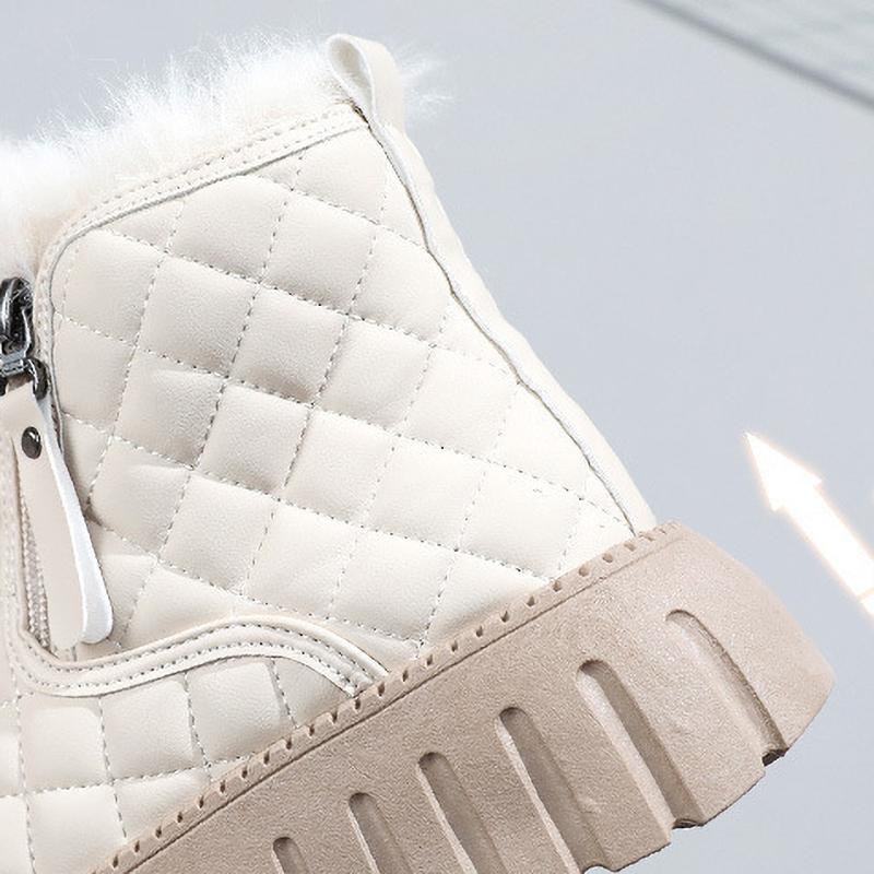Warm Fleece Lined Thick Bottom Snow Boots Women's Winter Shoes Boots Comfortable Casual Round Toe