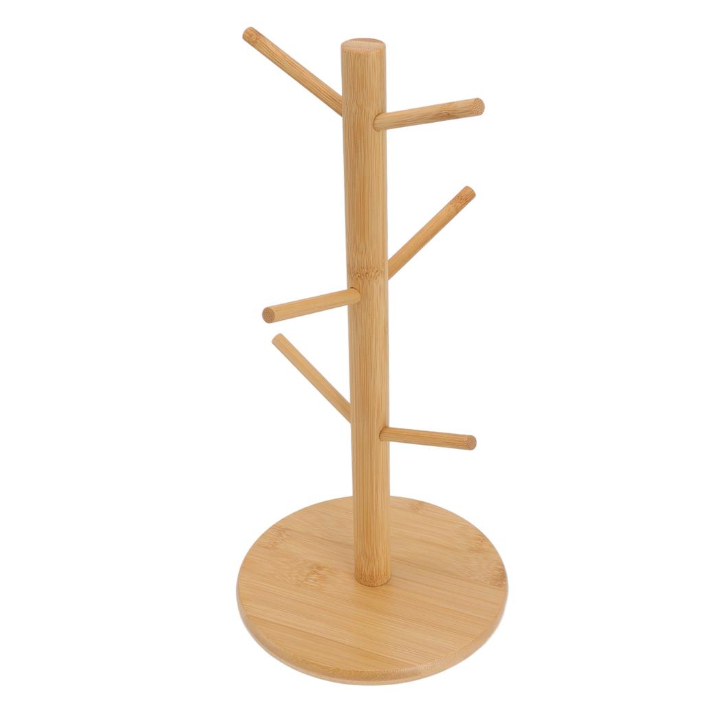 Coffee Cup Holder Space Saving Bamboo Coffee Mug Tree Rack Holder Organizer for Storage Display
