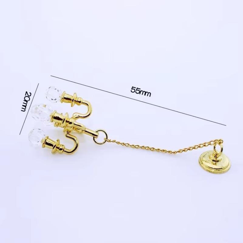 Fashion Vintage Chandelier 1:12 Scale Miniature Dollhouse Ceiling Lamp Doll Accessories Playing House Mini Furniture Toy Model