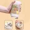 350/550ML Cute Bear Plastic Water Bottle With Rope Cold And Heat Resistant Portable Coffee Mug Student Leak-proof Drinking Cup