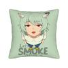 Y-Yanineko Anime Pillowcase Printing Polyester Cushion Cover Decorations Chainsmoker Cats Throw Pillow Case Cover