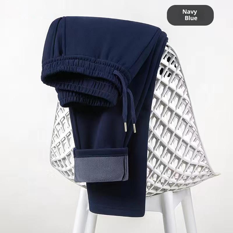 

Зимние мужские утепленные флисом толстые спортивные штаны, ветрозащитные брюки, теплые хлопковые брюки, повседневные брюки, спортивные штаны, мужские брюки 4XL темно-синий