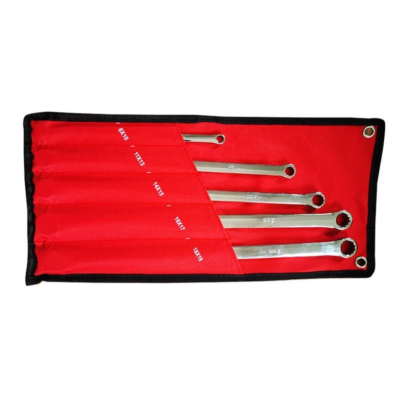5 PCS for Extra Long Double Box End Wrench Set Metric Aviation Wrenches Gear Ratcheting Wrench (8mm-19mm) Strong Power