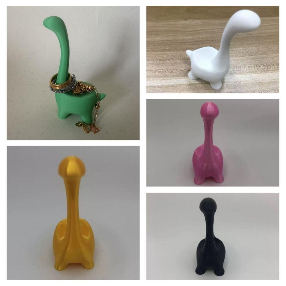 Cute Dinosaur Jewelry Storage Rack 3D Print Decoration Crafts Cute Alpaca Ring Storage Rack  Office