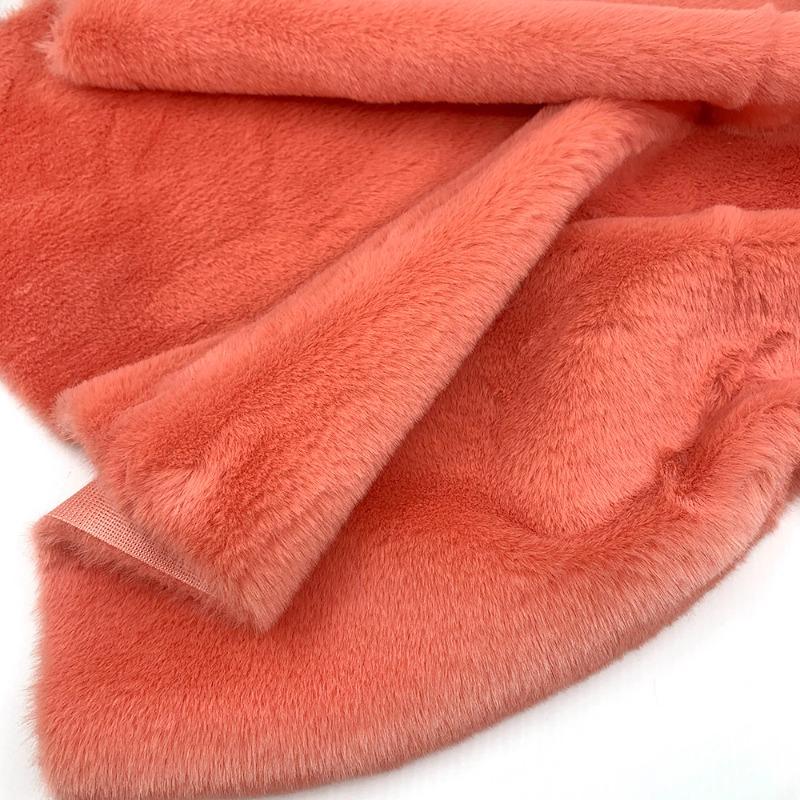 10mm Thickened Imitate Rabbit Fur Plush Fabric Thickened Polyester Artificial Wool Doll Cotton Doll Material Decorative Fabric