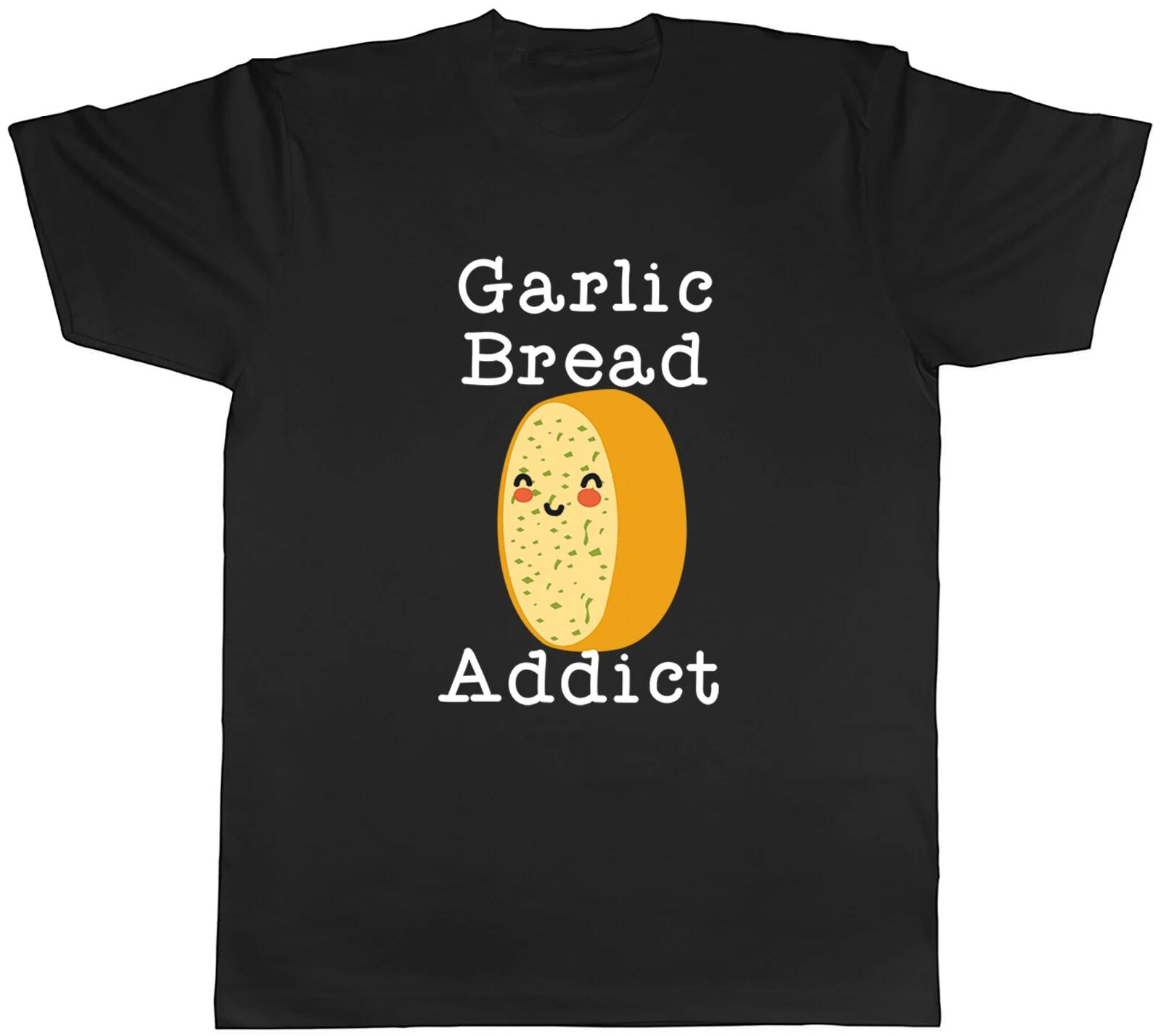 Funny Garlic Bread Addict Mens T-Shirt Baguette Sourdough Tee Gift XS