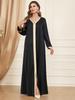 3371 Middle Eastern Spring Fashion Muslim Women's Abaya Two-Piece Dress