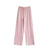 Ice silk wide-leg pants women's new summer thin narrow version straight drape black casual women's pants sunscreen pants