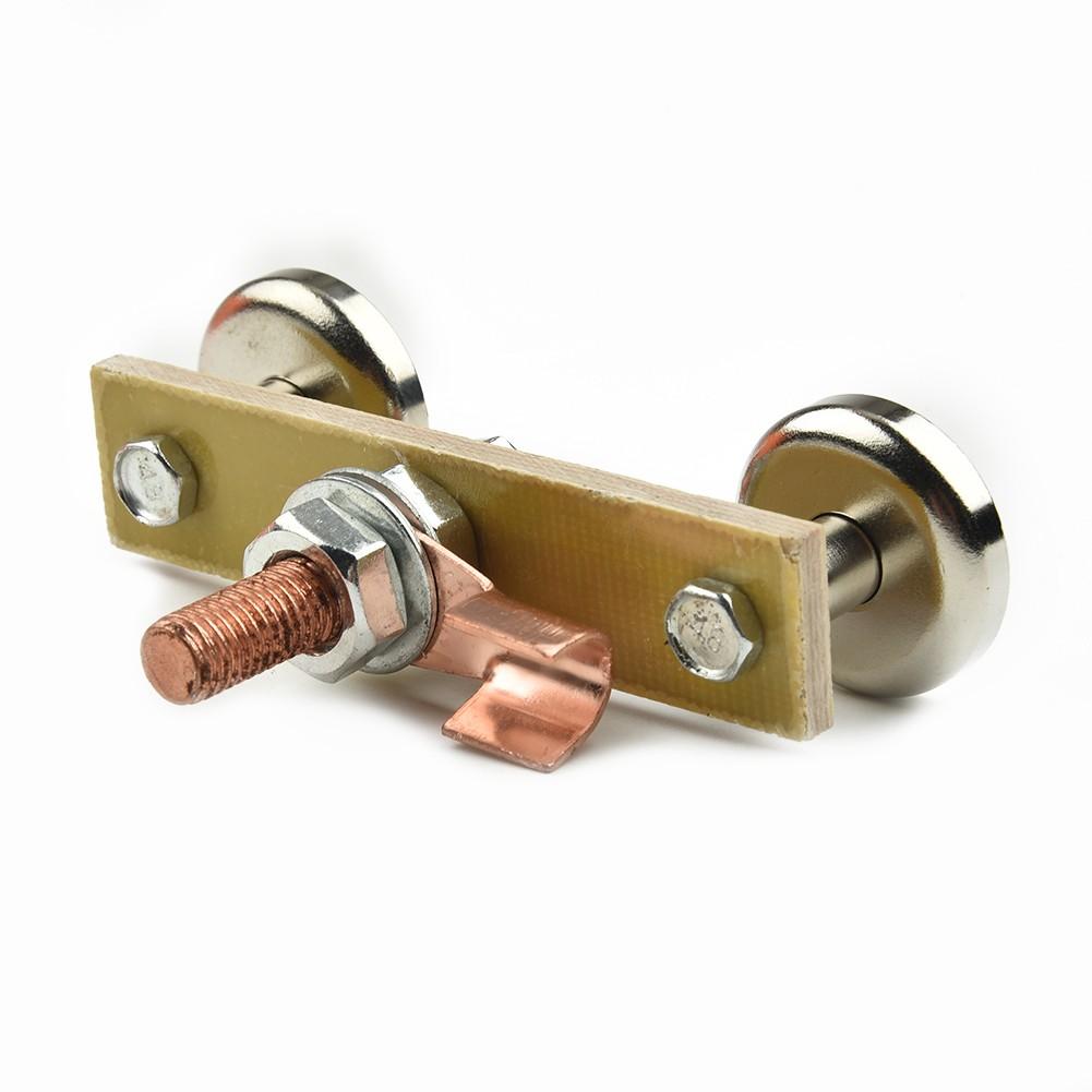 1PCS 110x35x65mm Double Welding Ground Clamp Sheet Metal Repair Machine Ground Wire Clip For Metal Poles Welding Repairing