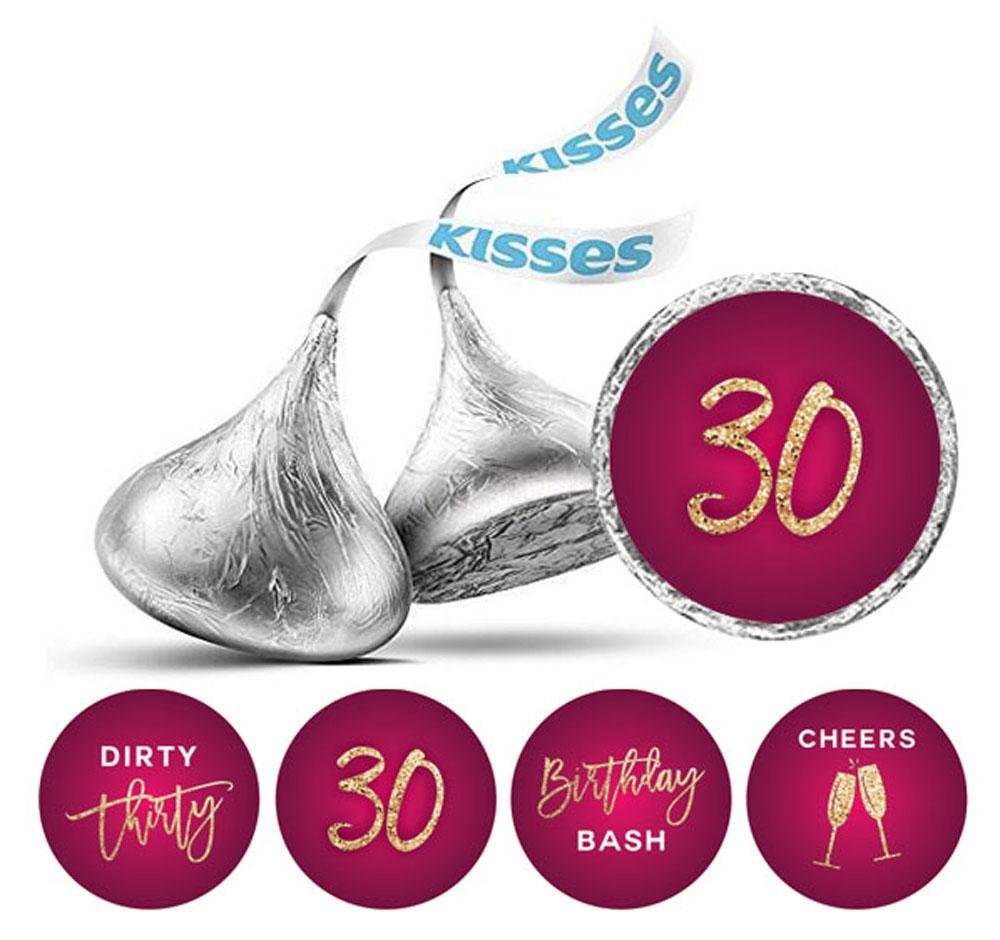 Darling Souvenir DIY Pack of 190 Pcs Dirty 30th Birthday Stickers Labels Party Favor