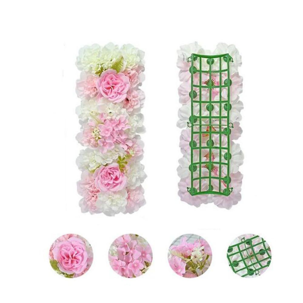 

Artificial Rose Flower Panel Shower Decoration Table Arrangement Wedding Wall Background Decor Arc Flower Row Party Supplies