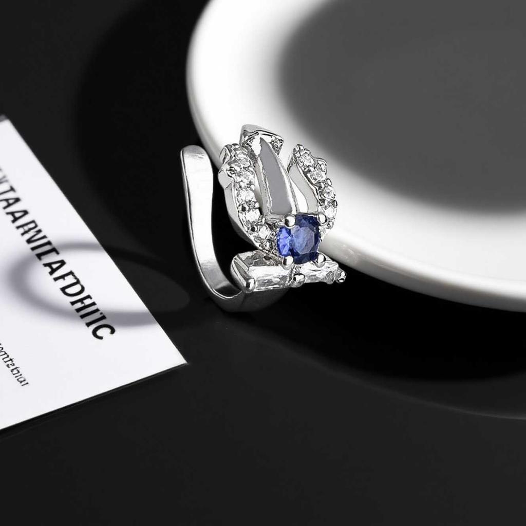 1PCS Fashionable And Exquisite Zircon Trident Earring Clip Neutral And Cool Without Ear Holes Daily Party Jewelry Gift