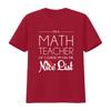 Mens Math Teacher Christmas T Shirt Funny Holiday Black 2X Large Vintage Washed Breathable Soft Stretched Homme Casual