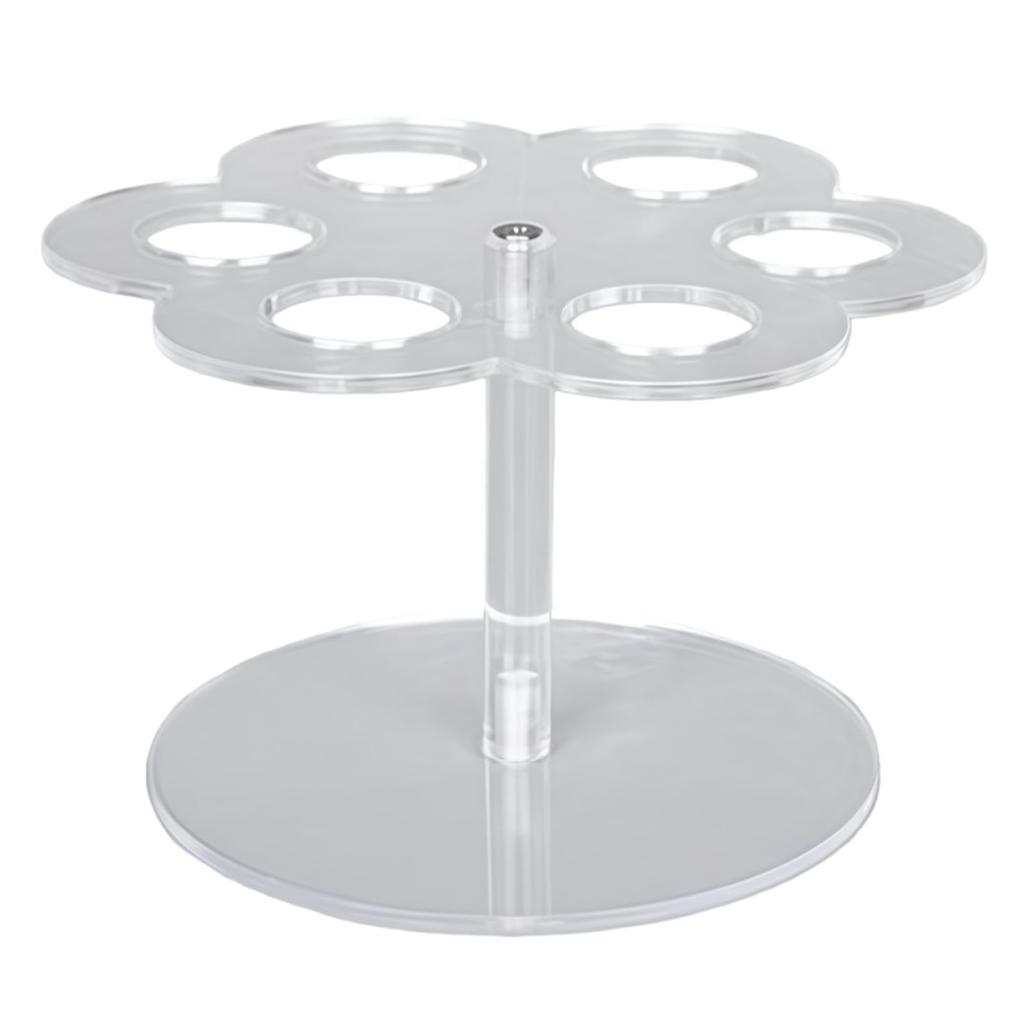 Organizer Fit for Cirkul Cartridge 6 Holes Acrylic Clear Round Flavor Bottle Holder Storage Rack for Kitchen Countertop