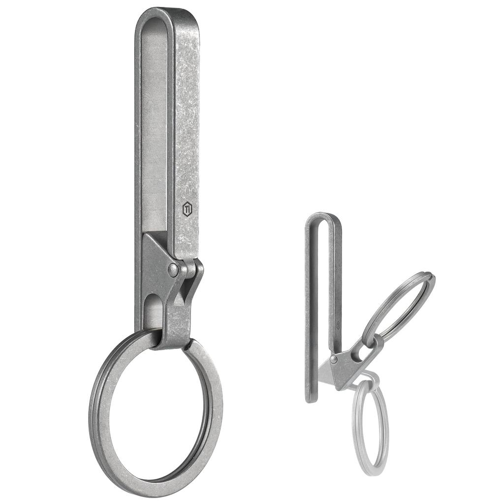 KeyUnity KM23 Belt Keychain with Key Belt Titanium Key Gift Keychain, Ring, Clip, Holder, Simple, Lightweight, Waterproof, Corrosion-Resistant, 100%