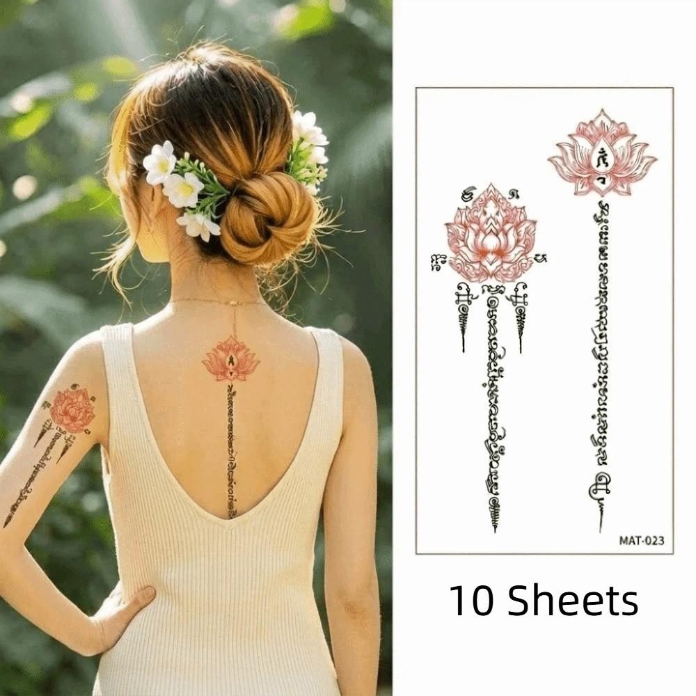 10 Sheets Instant Temporary Tattoo Water Transfer Decals Body Art Sticker Finger Hand Legs Arm