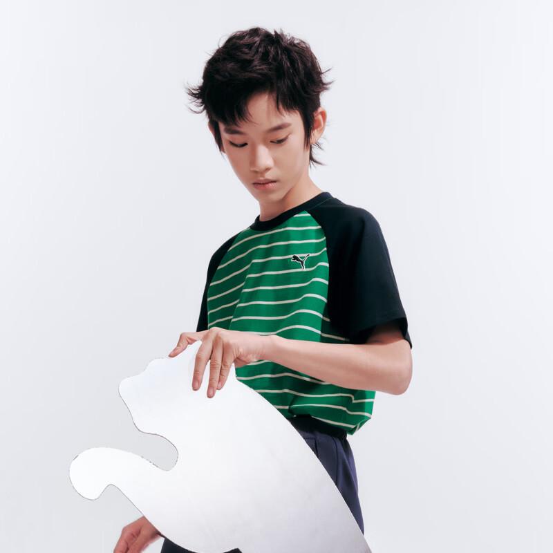 PUMA Kids' 2026 Summer Short-Sleeve Spliced T-Shirt