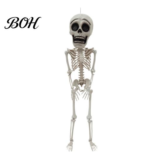 Halloween Party Supplies Posable Skeleton Decoration, 41 Inch Full Body Hanging Human with Decorative for Fireplace Movable Joints Yard Garden