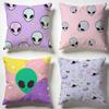 Whimsical Dreamy Aliens Cushion Cover Soft Pillow Cases for Home Bedroom Living Room Sofa
