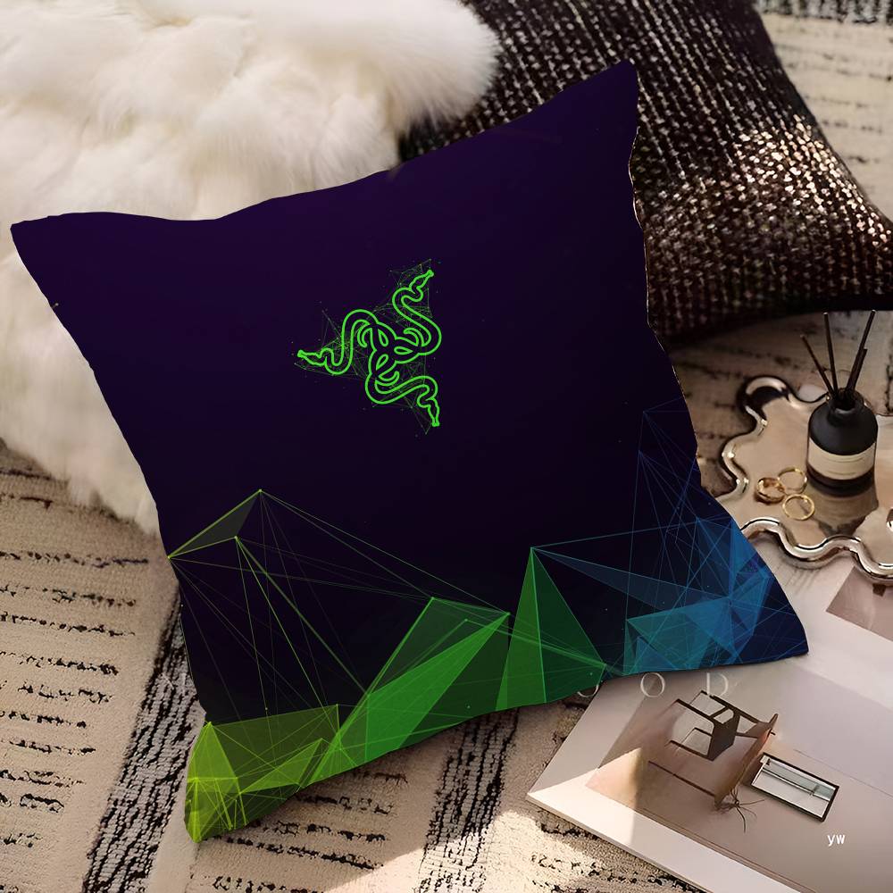 R-RAZER Logo Game Snake Cartoon Pillowcase Toon Gift Cushion Cover Bedroom Home Sofa Chair Seat Decor Pillow Case