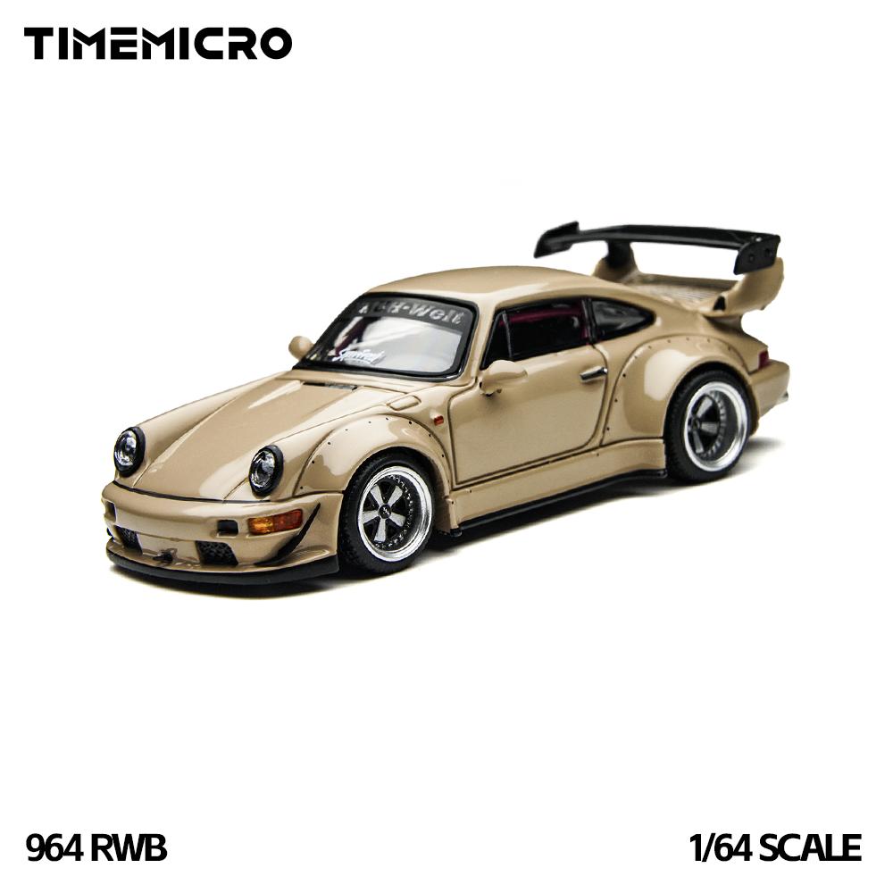 *Pre-order*TimeMicro1:64 Scale New RWB 964 Beige Gift Box Edition Diecast Alloy Car Model Simulation Vehicle For Collection Gift
