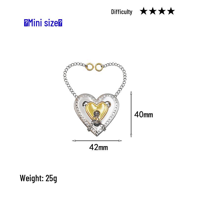 Intelligence Puzzle Zinc Alloy Disentanglement Rings - Unlock Nine Linked Rings Kongming Luban Lock Educational Toy