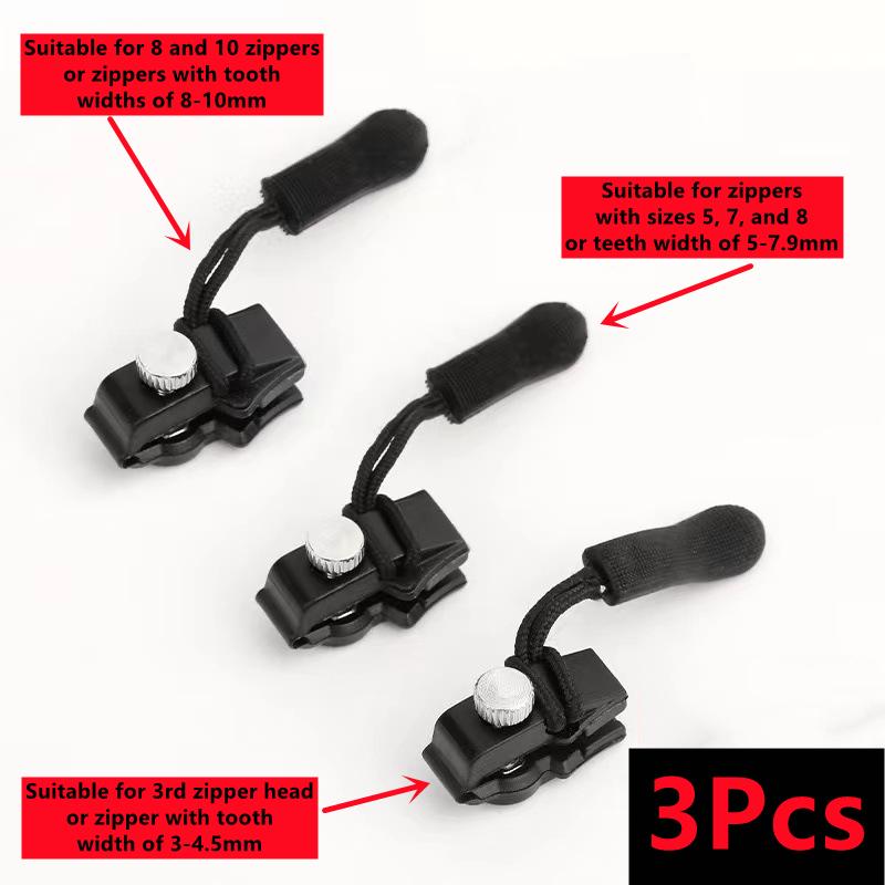 

3/30Pcs Universal Zipper Sliders Instant Zipper Repair Replacement Kit Durable Fix Zipper Sliding Teeth Screw Zipper Head
