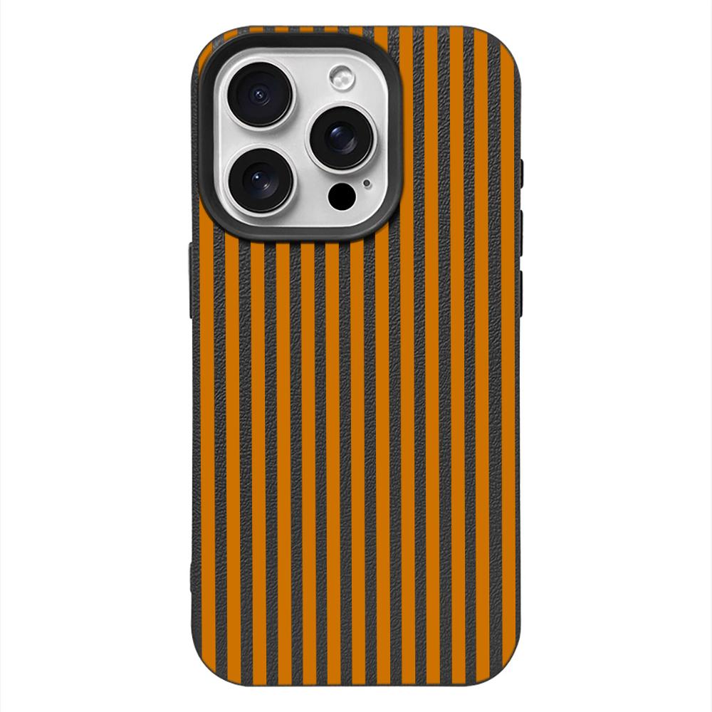 Pink Orange Stripe Soft Phone Case for iPhone 17 17E 16 15 14 13 12 11 Pro Max Cute Shockproof Protective Cover