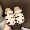Baotou Half Slippers Women's 2025 New Non-slip Hole Shoes Couple Cork Slippers Student Lazy Shoes Large Size Cool Slippers